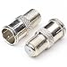 ANHAN Male/Female Connector F-pin Coaxial Quick Connect Adapter Threaded F-Jack to F-Quick Push On Plug Adapter 2Packs primary