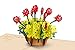 Valentine’s Day Card, Flower Basket POP UP Card, 3D, Mother's Day Card, Springtime Card, Birthday Cards, Graduation Card, Romance Card, Anniversary Card, Wedding Card