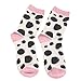 KALAWALK Women’s Cool Animal Fun Comfy Cow Print Socks-pink cow 10 Pairs(FBA)