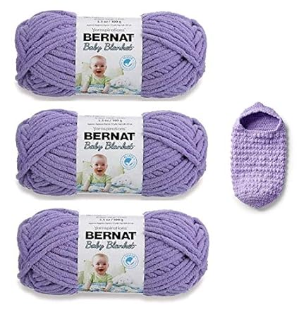 Amazon Com Bernat Baby Blanket Yarn 3 Pack With Pattern