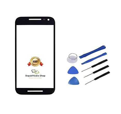 FÜR MOTOROLA MOTO E2 2ND DISPLAY LCD TOUCHSCREEN GLAS SCHEIBE LENS SCHWARZ + WERKZEUGSET