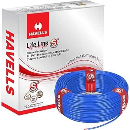 Havells 90m 1.5 Sq mm Blue Lifeline Cable, WHFFDNBA11X5