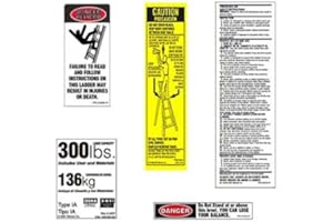 Werner 300 LB Fiberglass Step Ladder Label Kits by Werner