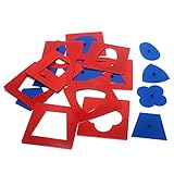 QLL Baby Toys Montessori Materials Professional Quality Metal Insets Set/10 Early Childhood Education Preschool Geometrical Shapes