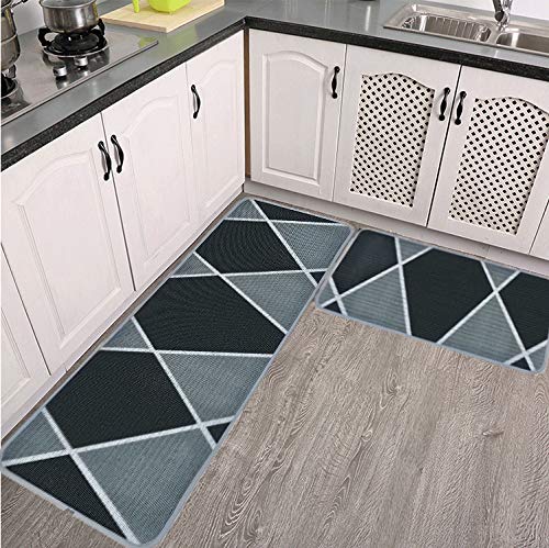 Mdrebel 2 Piece Kitchen Rugs And Mats Non Skid Washable Kitchen Floor Mats For In Front Of Sink Doormat Runner Carpet Set 17 X30 17 X47 Gray Buy Online In Bahamas At Bahamas Desertcart Com Productid