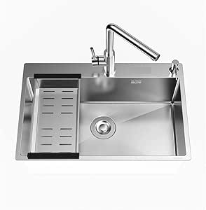 Acero Inoxidable Fregadero De La Cocina Solo Vaso Gota En La Cuenca Del