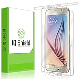 Galaxy S6 Screen Protector, IQ Shield LiQuidSkin Full Body Skin + Full Coverage Screen Protector for Galaxy S6 HD Clear Anti-Bubble Film - with