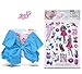 Warp Gadgets Bundle - JoJo Siwa Large Cheer Turquoise Bow with Rhinestones and JoJo Siwa Raised Puffy Sticker Sheet (2 Items)