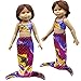Papabasi 3set Little Mermaid Tail Costume Outfit Doll Clothes for 18
