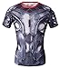 Red Plume® Men's Compression Sports Fitness Shirt, Movie Hero Raytheon T-Shirt (M, Gray)