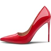 Women's Pumps Slip On High Heels with Pointed Toe 4.1 Inch Stiletto Bridal Party Dress Heels for Casual