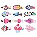 KOONY Baby Girls Hair Clips Cartoon Design Embroidered Patches Barrettes 12pc (Candy)
