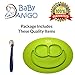 No More Dining Mess - Baby Feeding One-Piece Mini Happy Face Placemat and Plate with First Step Spoon By BaBy ANiGO - 100% Food Grade BPA Free & FDA Approved Silicone - Anti Spill Surface Suction