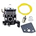 HIPA Carburetor with Gasket Fuel Line Filter Primer Bulb for HONDA Engine GX35 GX35NT HHT35S Trimmer / Brush Cutter # 16100-Z0Z-034 WYB 16C