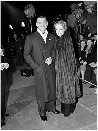 Clark Gable 8 x 10 Photo Woman in Fur Coat on His Arm kn
