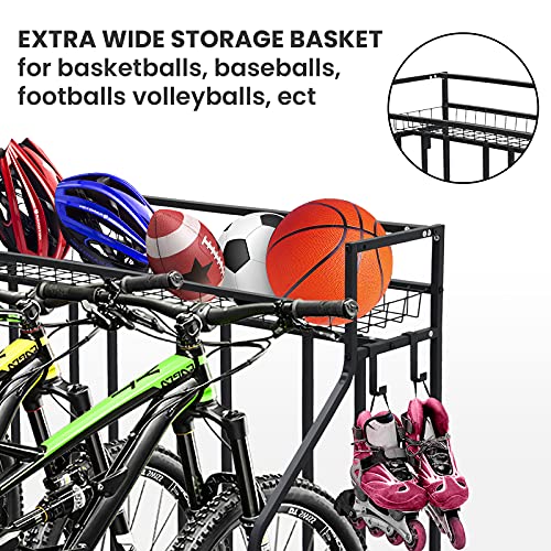 sanheshun Garage Bike Rack, 4 Bicycle Organizer Bike Floor Stand for