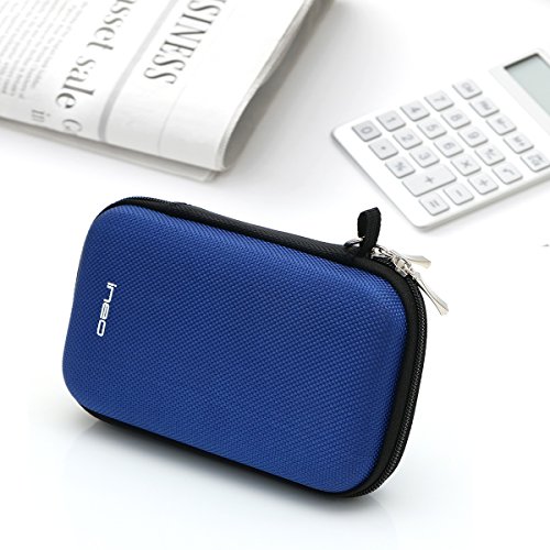 ineo Shockproof 2.5" External Hard Drive Portable EVA Case For Carrying 2.5 inch HDD SSD, USB Cable, SD Card, Flash Drives, and more