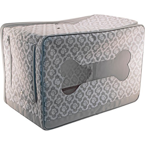 Everything Mary Pet Toy Box Paw Print, Grey/White