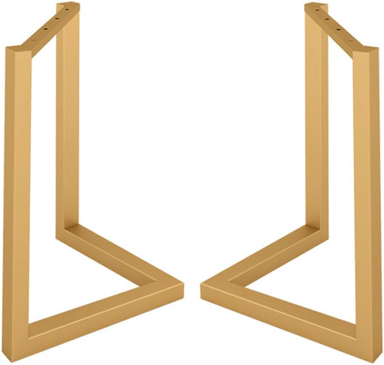 WaiMin Furniture support foot Iron V-shaped dining table legs simple bracket meeting desk desk tea table big board table legs dining table legs (Color : Gold, Size : 70cm*68cm)