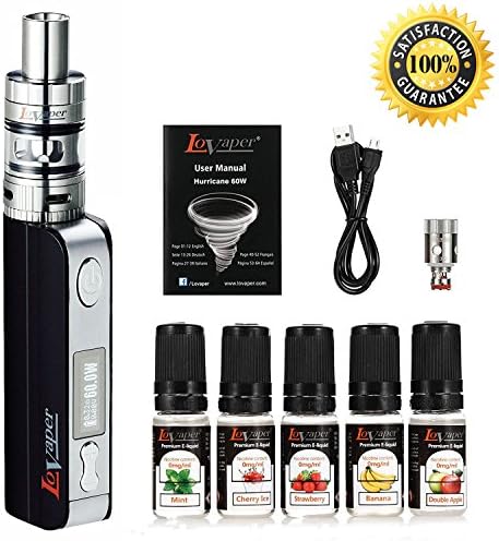 Ecig 60W Vape Kit , TC E Cig, 2200mAh OLED Screen Box Mod E Cigarette Battery, 0.3ohm Top Fill Sub Ohm Vape Tank, VW/TC Mod Box TPD Compliant No Nicotine E Cig Vapour Kit