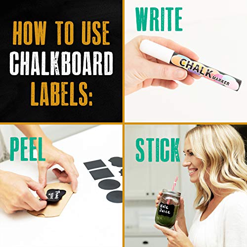Chalkboard Labels Bulk Free Erasable Chalk Pen Free Gift Dishwasher Safe Removable Chalk