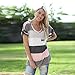 HANYI Women Summer Cotton Sleeve Loose V-Neck Shirt Blouse Casual Tank Tops T-Shirt (L, Gray)