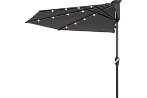 ABCCANOPY Patio Umbrella Outdoor Half Umbrellas for Patio, Backyard, Garden, Deck