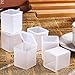 SATINIOR 12 Pack Clear Plastic Beads Storage Containers Box with Hinged Lid for Beads and More(1.53 x 1.53 x 1.85 Inch)
