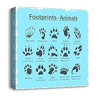 Canvas Wall Art Cartoon Picture Canvas Prints Home Artwork Decoration for Kids Bedroom Bathroom - 12x12 inches