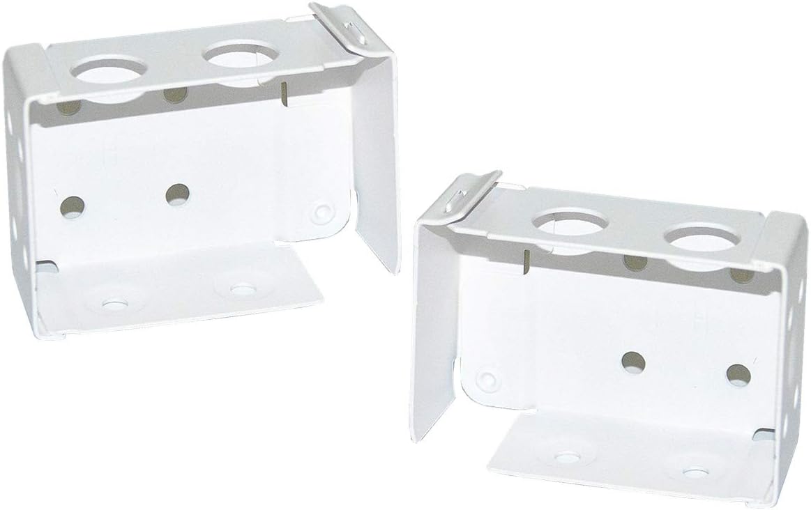 Cutelec 2pcs Box Mounting Bracket For Low Profile Blinds 2inch White