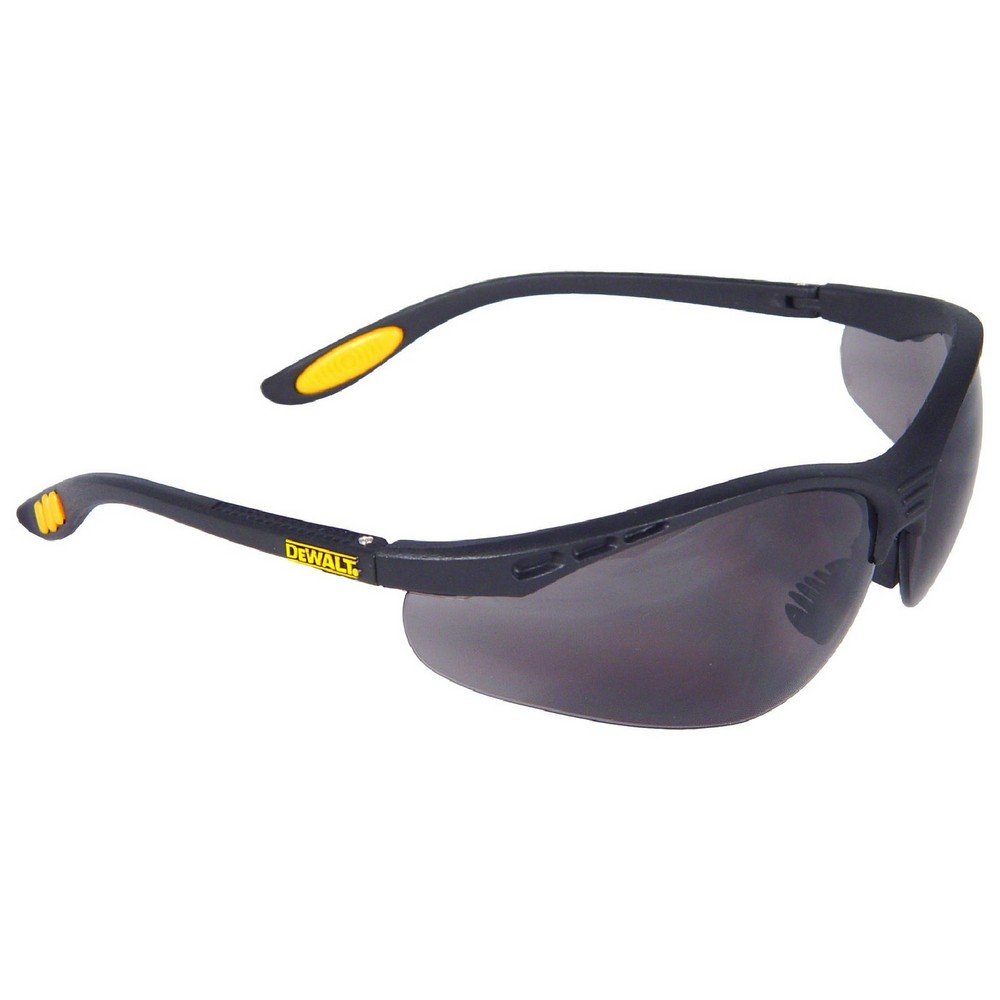 DeWalt Reinforcer Smoke Ploycarbon Safety Glasses - Black/Smoke, One Size