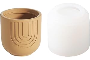 BOOWAN NICOLE Simple Cement Candle Jar Silicone Mold Cylindrical Concrete Candle Container Mould DIY Candle Vessel Home Decor Tool (SH0883)