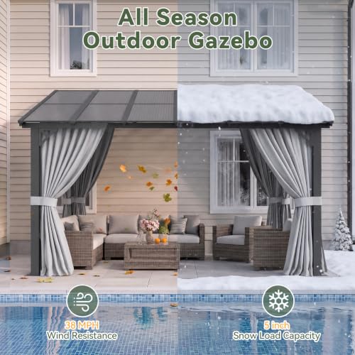 Aoxun 12x10FT Wall-Mounted Pergola Review: Lean-To Gazebo with Curtains & Netting image 19