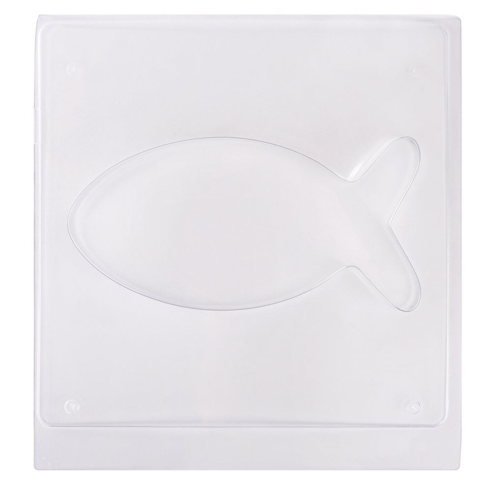 Rayher Fish Shape Casting Mould for Concrete Crafts, Ichthys Shapes for Casting with Plaster of Paris, clear plastic, reusable, 25x12.5cm, 36084000