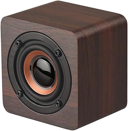 Amazon ブルートゥーススピーカー スクエアウッドワイヤレスbluetoothスピーカーポータブルカーサブウーファーの携帯電話コンピュータ ミニスピーカーレトロなブルートゥーススピーカークリエイティブ小型ステレオ ポータブルスピーカー