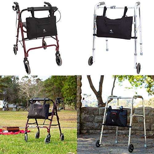 Rollator Walker Accessories with 7 Day Pill Organizer Box - Seniors Travel Storage Caddy Pouch Bags - Elderly Rollator Accessories with Weekly Medicine Case Container - Tote Holder Pockets & Pillbox - Thumbnail 7