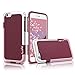 iPhone 6s Plus / 6 Plus Case, LoHi [Extra Front Raised Lip] Hybrid Impact 3 Color Shockproof Rugged Soft TPU Hard PC Bumper Cover 5.5 Inch Wine Red