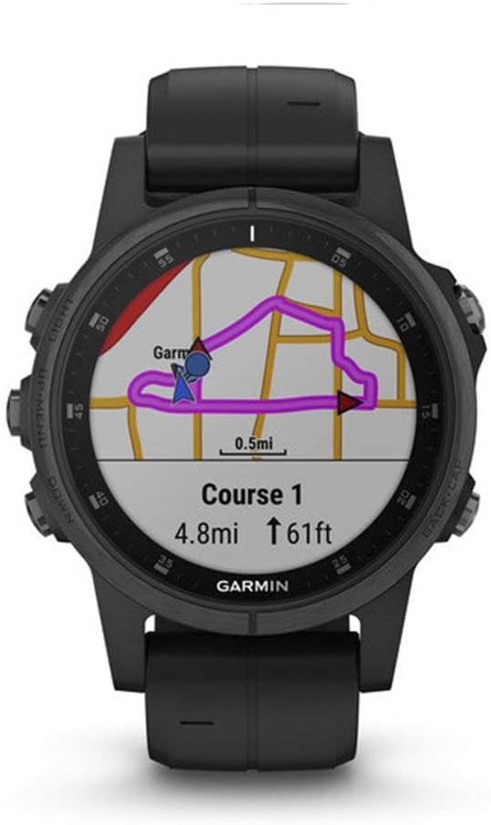 Garmin Fenix 5s Plus, Smaller-Sized Multisport GPS Smartwatch, Features Color TOPO Maps, Heart Rate Monitoring, Music and Garmin Pay, Black (Renewed): GPS & Navigation