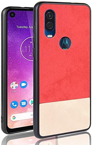 FAMOBIE Case for Motorola One Vision, Motorola One Vision with Tempered Glass Screen Protector,360 Degree Protection flexible TPU+Hard PC Ultra Thin Slim Full Body Lightweight Motorola One