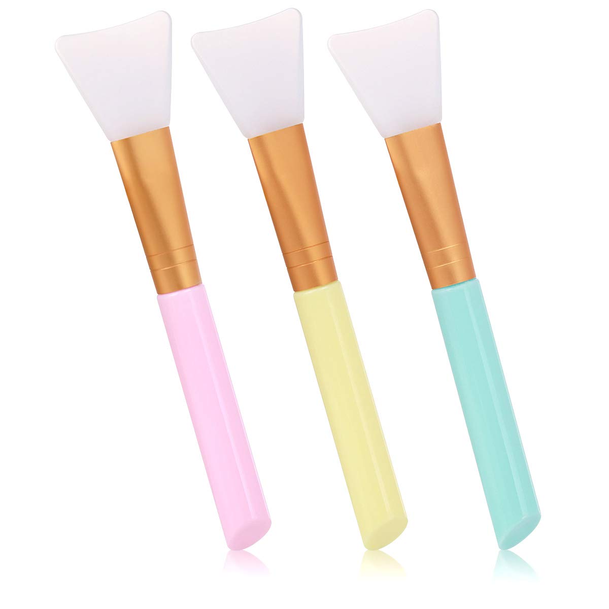 Akstore 3PCS Silicone Face Mask Brush,Mask Beauty Tool Soft Silicone Facial Mud Mask Applicator Brush Hairless Body Lotion And Body Butter Applicator Tools (White): Beauty