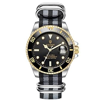 TEVISE Analoge Automatik Herren Nylon Armbanduhr T801