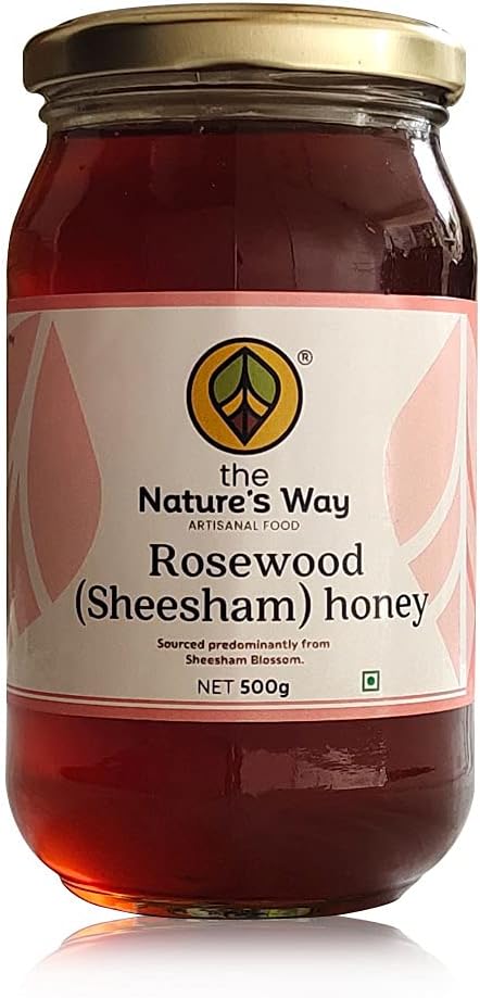 The Natures Way Rosewood (Sheesham) Honey Pure Raw Unprocessed Honey, 500 g