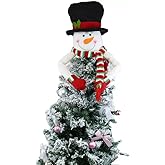 Christmas Tree Topper Snowman,Holiday Xmas Decorations Funny Home Decor,mas Holiday Party Decoration Ornament Supplies