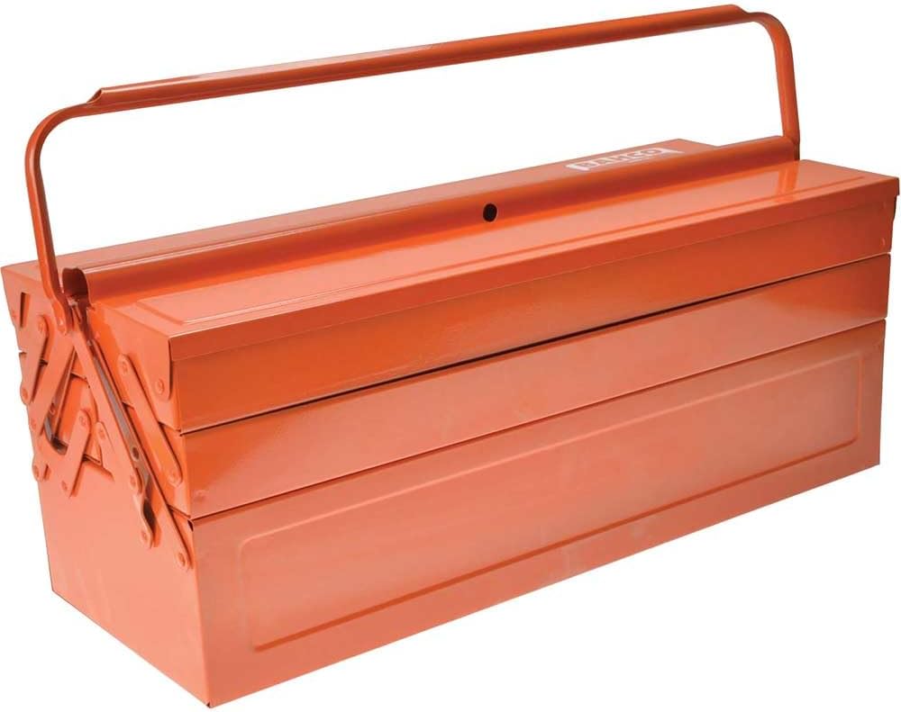Bahco 3149-OR 5 Tray Cantilever Metal Toolbox Orange 550mm