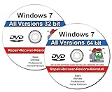 Windows 7 All-in-One All Versions 32/64-Bit Repair, Reinstall, Restore Disc