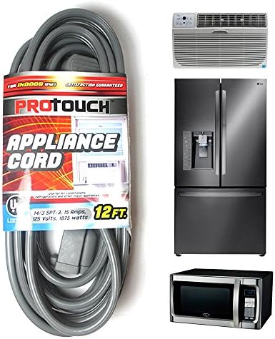 1 Appliance Cord 12 Ft Indoor Extension Cable Air Conditioner Refrigerator Plug