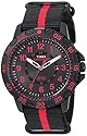 Timex Men's TW4B05500 Expedition Gallatin Black/Red Nylon Slip-Thru Strap Watch
