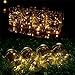 Forthcan 6 Pack Solar Mason Jar Lights, 10 Led String Fairy Firefly Lights Lids Insert for Regular Mouth Jars, Mason Jar,Patio,Lawn,Garden Decor (6, Warm White)