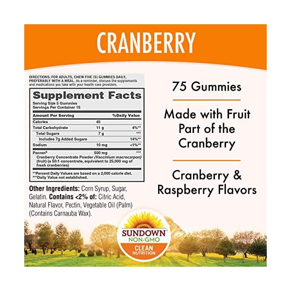 Cranberry Gummies by Sundown, Dietary Supplement, Supports Urinary