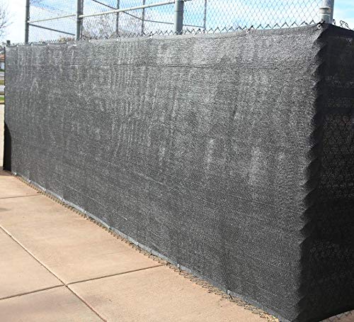 Heavy Duty 6 ft. X 200 ft. Privacy Windscreen Fence Screen Mesh Tarps W/Binding and Grommets (Black)